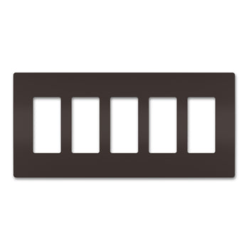 Pass And Seymour Radiant Screwless Wall Plate 5-Gang Brown (RWP265)