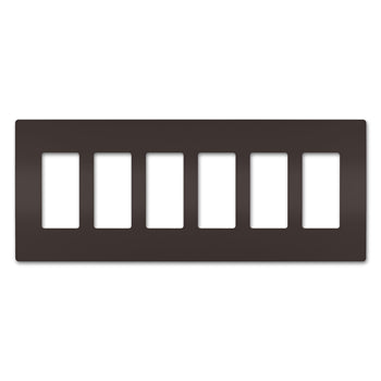Pass And Seymour Radiant Screwless Wall Plate 6-Gang Brown (RWP266)