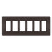 Pass And Seymour Radiant Screwless Wall Plate 6-Gang Brown (RWP266)