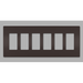Pass And Seymour Radiant Screwless Wall Plate 6-Gang Brown (RWP266)