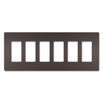 Pass And Seymour Radiant Screwless Wall Plate 6-Gang Dark Bronze (RWP266DB)