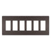 Pass And Seymour Radiant Screwless Wall Plate 6-Gang Dark Bronze (RWP266DB)