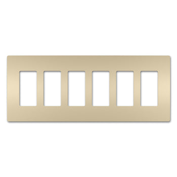 Pass And Seymour Radiant Screwless Wall Plate 6-Gang Ivory (RWP266I)