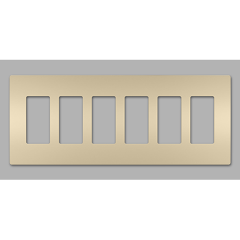 Pass And Seymour Radiant Screwless Wall Plate 6-Gang Ivory (RWP266I)