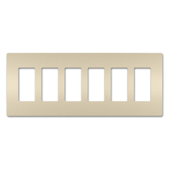 Pass And Seymour Radiant Screwless Wall Plate 6-Gang Light Almond (RWP266LA)
