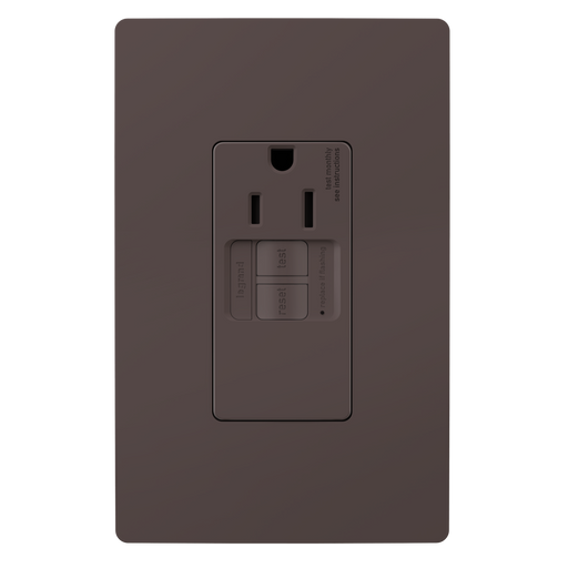 Pass and Seymour Radiant Self-Test Tamper-Resistant Single GFCI Outlet 15A 125V Brown  (1597TRSGL)