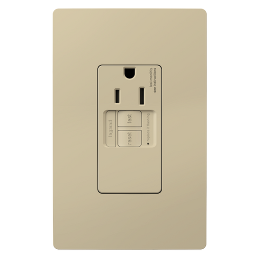 Pass and Seymour Radiant Self-Test Tamper-Resistant Single GFCI Outlet 15A 125V Ivory  (1597TRSGLI)