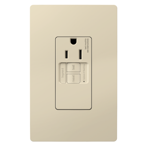 Pass and Seymour Radiant Self-Test Tamper-Resistant Single GFCI Outlet 15A 125V Light Almond  (1597TRSGLLA)