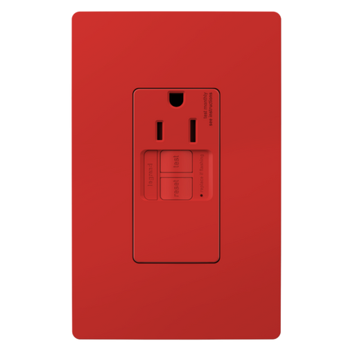 Pass and Seymour Radiant Self-Test Tamper-Resistant Single GFCI Outlet 15A 125V Red  (1597TRSGLRED)