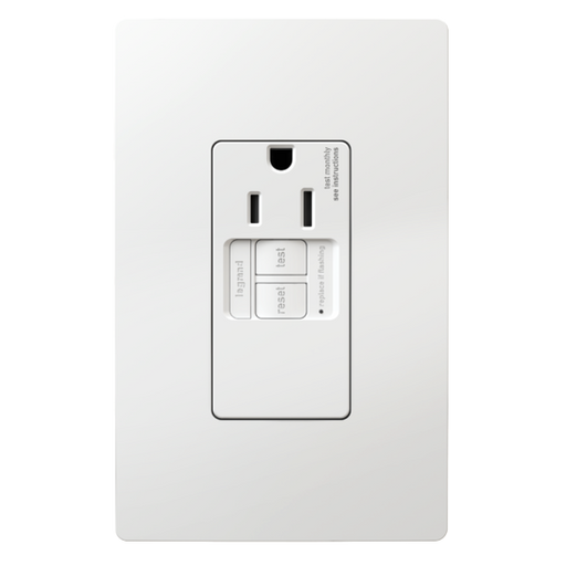 Pass and Seymour Radiant Self-Test Tamper-Resistant Single GFCI Outlet 15A 125V White  (1597TRSGLW)