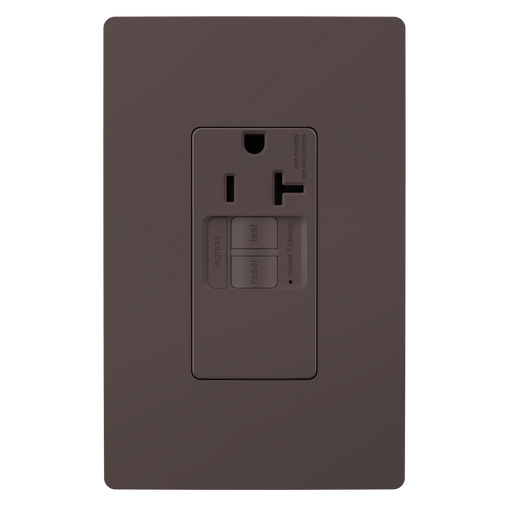 Pass and Seymour Radiant Self-Test Tamper-Resistant Single GFCI Outlet 20A 125V Brown  (2097TRSGL)