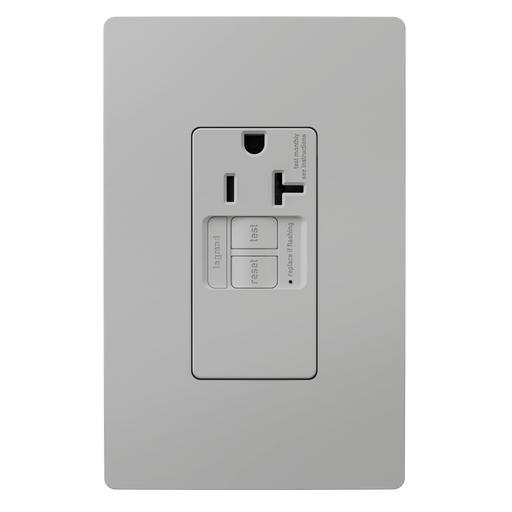 Pass and Seymour Radiant Self-Test Tamper-Resistant Single GFCI Outlet 20A 125V Gray  (2097TRSGLGRY)