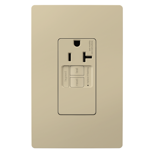 Pass and Seymour Radiant Self-Test Tamper-Resistant Single GFCI Outlet 20A 125V Ivory  (2097TRSGLI)