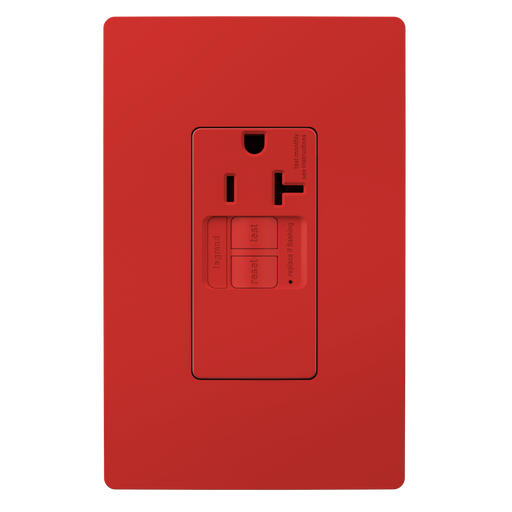 Pass and Seymour Radiant Self-Test Tamper-Resistant Single GFCI Outlet 20A 125V Red  (2097TRSGLRED)