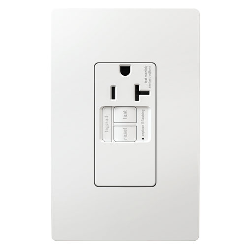 Pass and Seymour Radiant Self-Test Tamper-Resistant Single GFCI Outlet 20A 125V White  (2097TRSGLW)