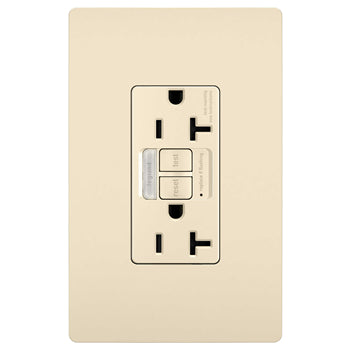Pass And Seymour Radiant Self-Test Tamper-Resistant Receptacle/Nightlight GFI 20A Light Almond (2097NTLTRLA)