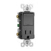 Pass And Seymour Radiant Single Pole/3Way Switch And 15A Tamper-Resistant Outlet Black (RCD38TRBK)