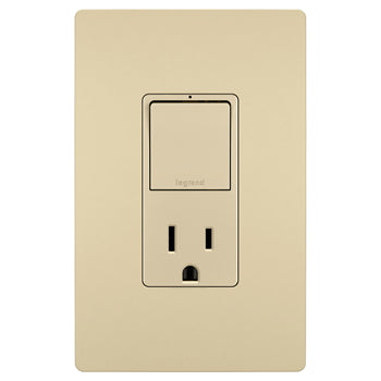 Pass And Seymour Radiant Single Pole/3Way Switch And 15A Tamper-Resistant Outlet Ivory (RCD38TRI)