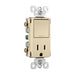 Pass And Seymour Radiant Single Pole/3Way Switch And 15A Tamper-Resistant Outlet Ivory (RCD38TRI)