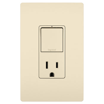 Pass And Seymour Radiant Single Pole/3Way Switch And 15A Tamper-Resistant Outlet Light Almond (RCD38TRLA)