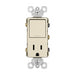 Pass And Seymour Radiant Single Pole/3Way Switch And 15A Tamper-Resistant Outlet Light Almond (RCD38TRLA)