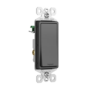 Pass And Seymour Radiant Switch 1P 15A 120/277V Black (TM870BK)