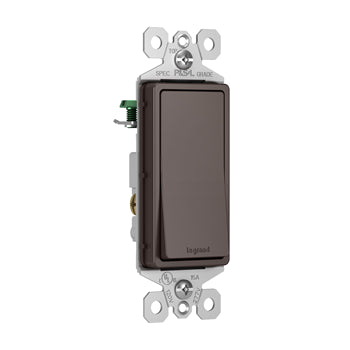 Pass And Seymour Radiant Switch 3-Way 15A 120/277V Brown (TM873)