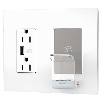 Pass And Seymour Radiant Wireless Charger White 3.1 USB 15A Receptacle White V2 (RWC826USBWCCV2)