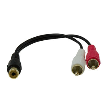 Pass And Seymour RCA Y F/2M Adapter 6 Inch (AC2702BK)