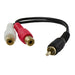 Pass And Seymour RCA Y M/2F Adapter 6 Inch (AC2701BK)