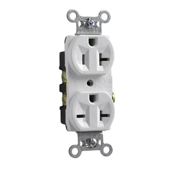 Pass And Seymour Receptacle Combination 20A 125/250V Side-Wire Ivory (5890I)