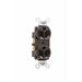 Pass And Seymour Receptacle Duplex 20A 125V Side And Back Wire Black (5362BK)
