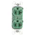 Pass And Seymour Receptacle Duplex 20A 125V Side And Back Wire Green (5362GN)