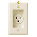 Pass And Seymour Receptacle Recessed 15A/125V Light Almond With Plate (S3713LA)