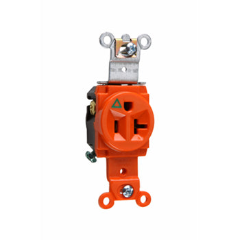 Pass And Seymour Receptacle Single 20A 125V Side And Back Wire Isolated Ground (IG5361)