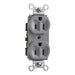Pass And Seymour Receptacle Duplex 15A 125V Side And Back Wire Gray (5262GRY)