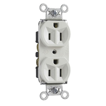 Pass And Seymour Receptacle Duplex 15A 125V Side And Back Wire Light Almond (5262LA)
