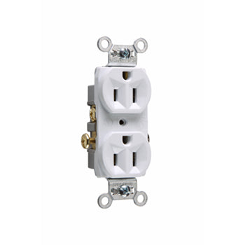 Pass And Seymour Receptacle Duplex 15A/125V Side Wire White (CR15W)