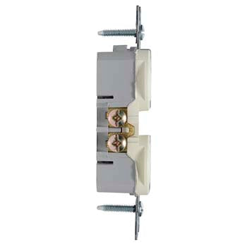 Pass And Seymour Receptacle Duplex 15A125V Side/Speed (3232LA)