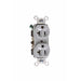 Pass And Seymour Receptacle Duplex 20A 125V Side And Back Wire Gray (5362GRY)