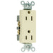 Pass And Seymour Receptacle Duplex SPLEX 15A 125V Side Wire Ivory (26242I)