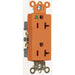 Pass And Seymour Receptacle Duplex SPLEX 20A 125V Side And Back Wire Isolated Ground Orange (IG26362)