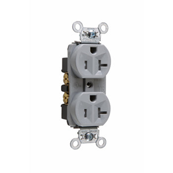 Pass And Seymour Receptacle Duplex Tamper-Resistant Back And Side Wire 15A/125V Gray (TR5262GRY)