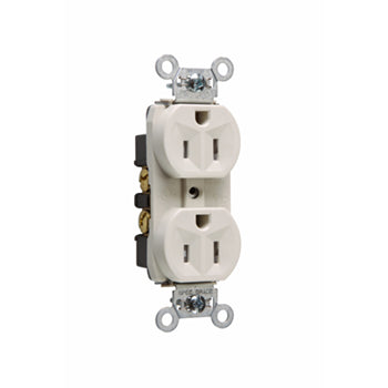 Pass And Seymour Receptacle Duplex Tamper-Resistant Back And Side Wire 15A/125V Light Almond (TR5262LA)