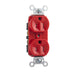 Pass And Seymour Receptacle Duplex Tamper-Resistant Back And Side Wire 15A/125V Red (TR5262RED)