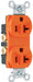 Pass and Seymour Receptacle Duplex 20A 125V Back And Side Wire Orange  (5362OR)