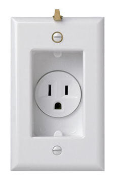 Pass And Seymour Receptacle Recessed 15A/125V Gray With Plate (S3713GRY)