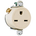 Pass And Seymour Receptacle Single 15A 250V Short Strap Side Wire Ivory (5658I)