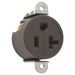 Pass And Seymour Receptacle Single 20A/125V Short Strap Side Wire Black (5358BK)