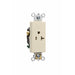 Pass And Seymour Receptacle Single SPLEX 20A 125V Side And Back Wire Ivory (26361I)